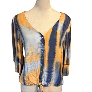 NWOT Stylish Tie-Dye Button-Up Women's Top